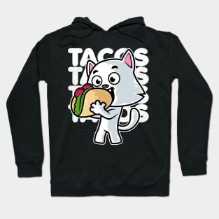 Cat Taco Kawaii Neko Anime Mexican food graphic Hoodie